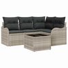 vidaXL Havesofa S&aelig;t Lysegr&aring; polyrattan