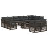 vidaXL Havesofa S&aelig;t 13 stk. Gr&aring; polyrattan
