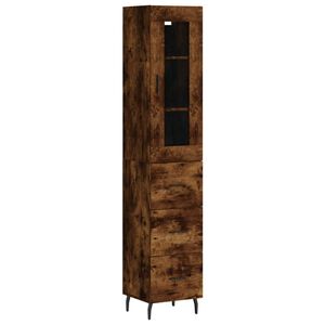 vidaXL skab 34,5x34x180 cm konstrueret tr&aelig; r&oslash;get egetr&aelig;