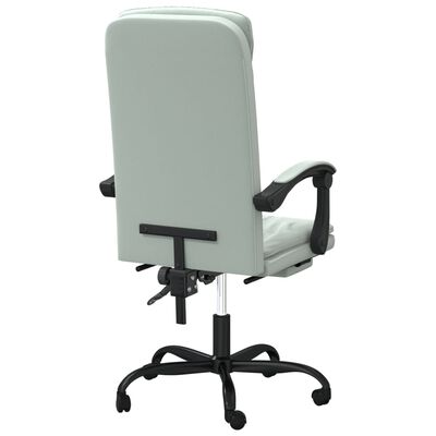 vidaXL kontorstol med lænefunktion velour lysegrå