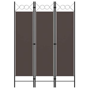vidaXL 3-panels rumdeler 120x180 cm brun