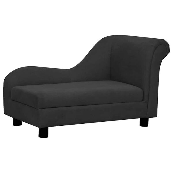vidaXL hundesofa med pude 83x44x44 cm plys sort