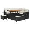 vidaXL Havesofa S&aelig;t 8 stk. Sort polyrattan