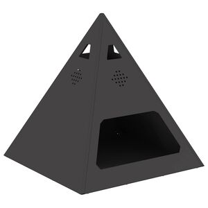 vidaXL Ildsk&aring;l Sort 50 x 50 x 51 cm Forvitret st&aring;l