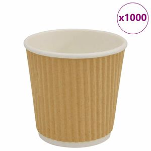 vidaXL kaffekopper af papir 1000 stk. 4oz 100ml brun
