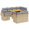 vidaXL sofas&aelig;t til haven 9 dele med hynder polyrattan beige