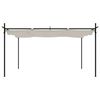 vidaXL pergola med sammenrulleligt tag 395x292x230 cm cremefarvet