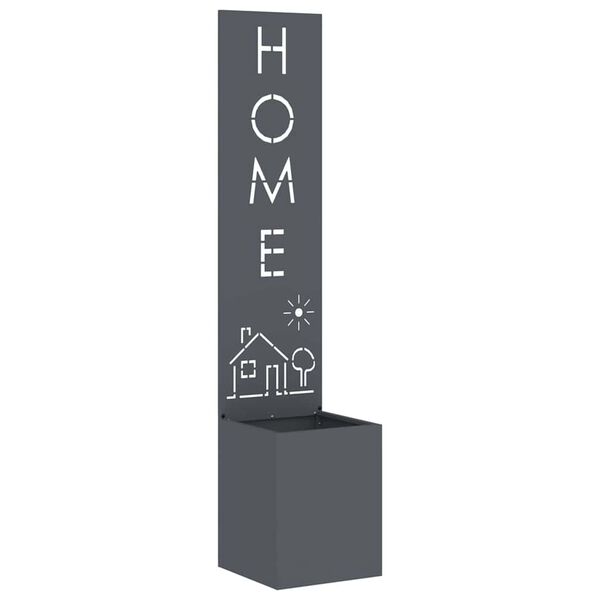 vidaXL Have privatliv skærm Antracit 32 x 140 cm Koldvalset stål