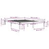 vidaXL sengeramme 150x200 cm massivt tr&aelig;