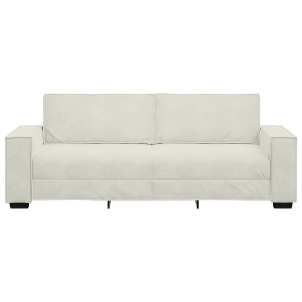 vidaXL 3-personers sofa 180 cm fl&oslash;jl cremefarvet
