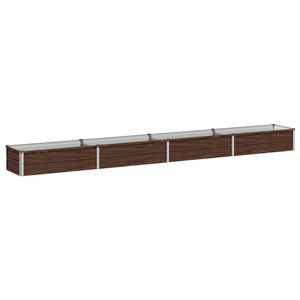 vidaXL H&aelig;vet Havebed Sort valn&oslash;d 320 x 40 x 24 cm Galvaniseret st&aring;l