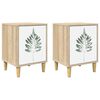 vidaXL Natskab HANAU 2 stk. Sonoma-eg 36 x 33 x 50 cm Konstrueret tr&aelig;
