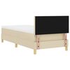vidaXL LED Box Spring Bed med madras med LED Creme 90 x 190 cm Stof