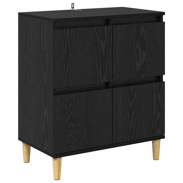 vidaXL Sideboard Sort eg 60 x 35 x 70 cm Konstrueret tr&aelig;