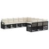 vidaXL Havesofa S&aelig;t 11 stk. Sort polyrattan