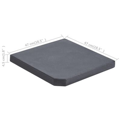 vidaXL vægtplade til parasol granit 25 kg firkantet sort