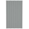 vidaXL Tagpanel 12 pcs Gr&aring; 80 x 45 cm Galvaniseret st&aring;l
