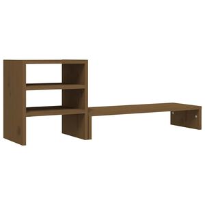 vidaXL sk&aelig;rmholder 81x20x30 cm massivt fyrretr&aelig; gyldenbrun