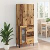 vidaXL Highboard Gammelt tr&aelig; 69,5 x 34 x 180 cm Konstrueret tr&aelig;