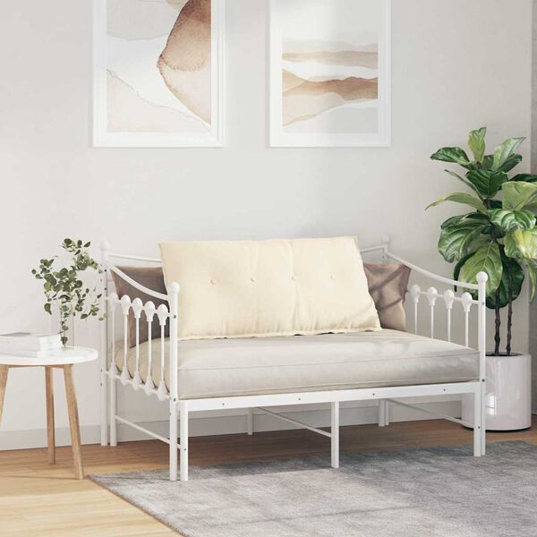 vidaXL Rygpude Creme 100 x 50 cm Velourstof