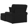 vidaXL Chaise lounge med volant med pude Sort 91 x 157 x 91 cm Stof