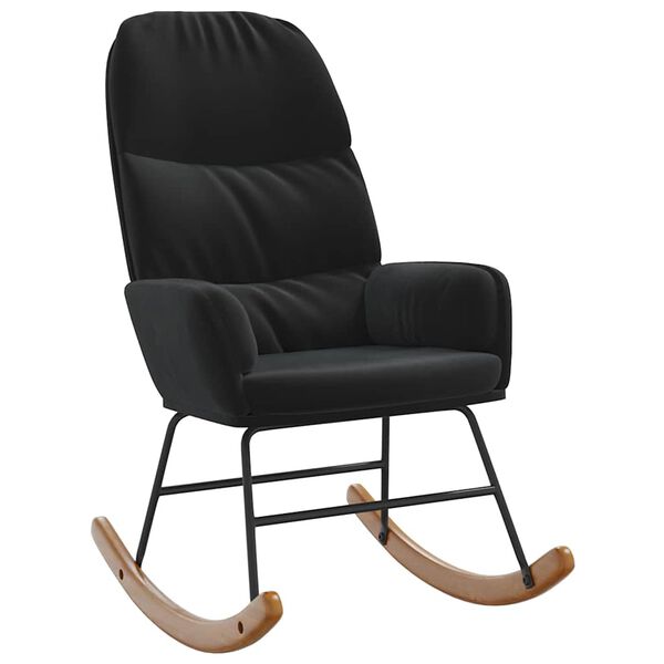 vidaXL gyngestol fl&oslash;jl sort