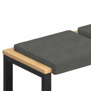 vidaXL B&aelig;nkpude 2 stk. cordfl&oslash;jl M&oslash;rkegr&aring; Dybde 35 cm