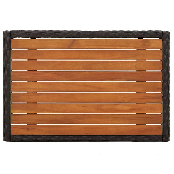 vidaXL loungesæt til haven 3 dele med hynder polyrattan sort