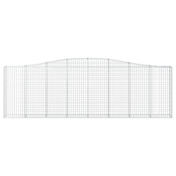 vidaXL buede gabionkurve 4 stk. 400x30x120/140 cm galvaniseret jern