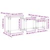 vidaXL Nesting Kaffebord 3 pcs Gammelt træ 50.5 x 35 x 53 cm