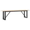 vidaXL sofabord 160x40x45 cm O-stel massivt fyrretr&aelig; og st&aring;l