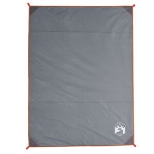 vidaXL picnict&aelig;ppe med pl&oslash;kker 205x155 cm gr&aring; og orange