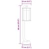 vidaXL udendørs standerlampe 60 cm rustfrit stål sort