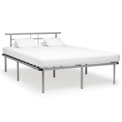 vidaXL sengestel 140x200 cm metal grå