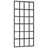 vidaXL skyded&oslash;r 90x205 cm sikkerhedsglas og aluminium sort