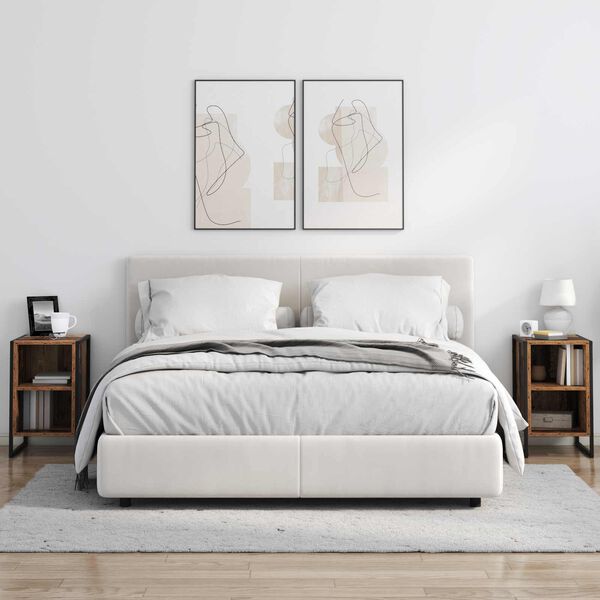 vidaXL Sengebord Gammelt tr&aelig; 39,5 x 30 x 50 cm Konstrueret tr&aelig;