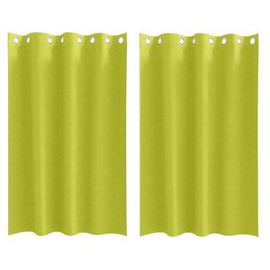 vidaXL M&oslash;rkl&aelig;gningsgardiner med ringe 2 pcs Gr&oslash;n 175 x 140 cm