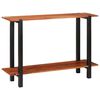 vidaXL Konsolbord med hylde Brun og sort 110 x 30 x 75 cm