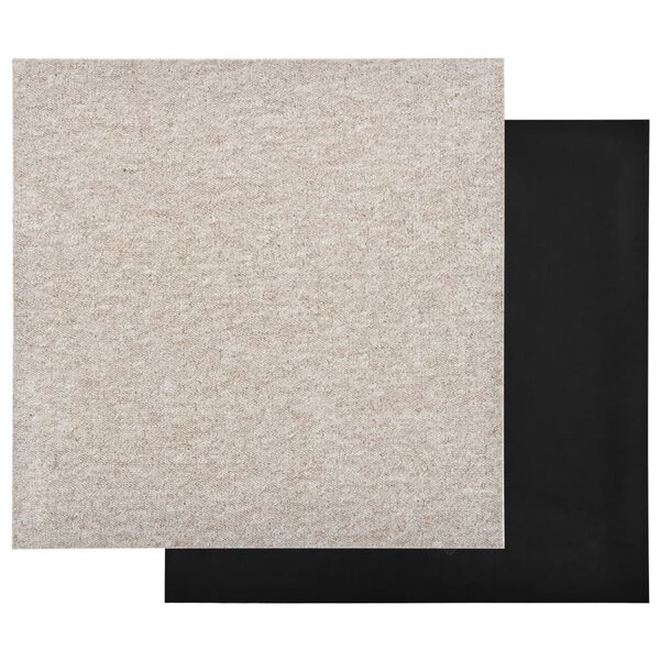 vidaXL tæppefliser 20 stk. 5 m² 50x50 cm lys beige