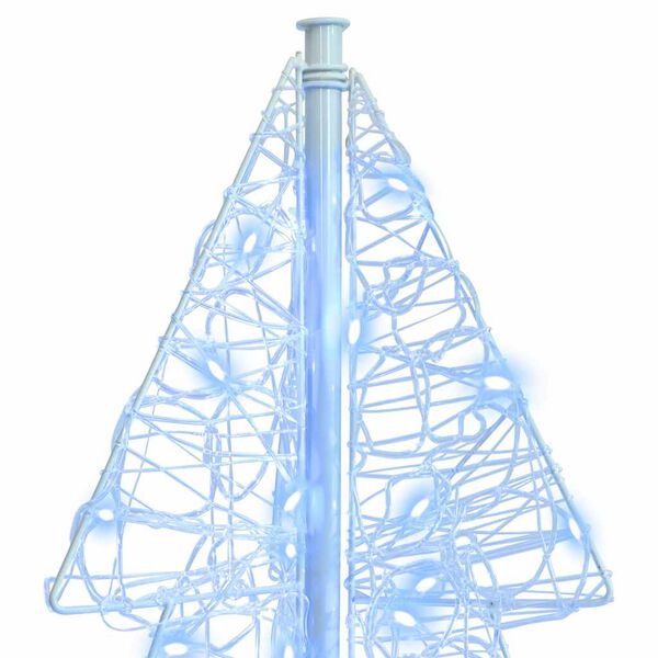 vidaXL Juletræ med 100 LED'er Kold Hvid 120 cm Akryl