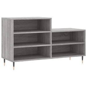 vidaXL skoskab 102x36x60 cm konstrueret tr&aelig; gr&aring; sonoma-eg