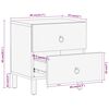 vidaXL sengebord 40x33x46 cm massivt mangotræ