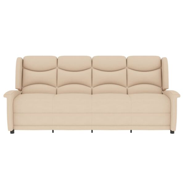 vidaXL 4-personers massagestol stof cremefarvet