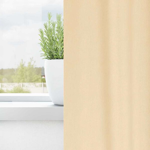 vidaXL M&oslash;rkl&aelig;gningsgardiner med ringe 2 pcs Creme 140 x 140 cm