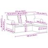 vidaXL Sofa Sort Samlede dimensioner: 215 x 138 x 80 cm (B x D x H)