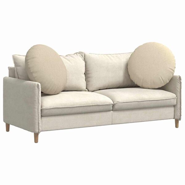 vidaXL S&aelig;depuder 2 pcs Creme &Oslash;60 x 21 cm Stof