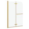vidaXL Bruser Indhegning Guld 95 x 140 cm ESG Glas og Aluminium