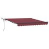vidaXL markise med LED-lys 300x250 cm automatisk betjening bordeaux