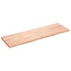 vidaXL bordplade til badev&aelig;relse 160x50x(2-4) cm massivt tr&aelig; lysebrun