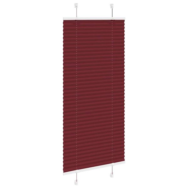 vidaXL Pliss&eacute;gardin Bordeauxr&oslash;d 60x100 cm Stofbredde 59,4 cm Polyester